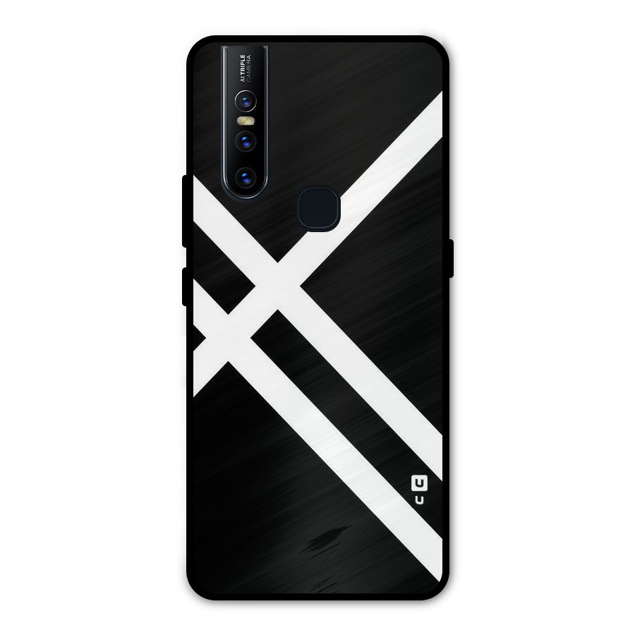 CrissCross Lines Metal Back Case for Vivo V15