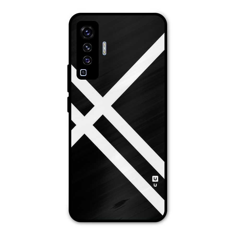 CrissCross Lines Metal Back Case for Vivo X50