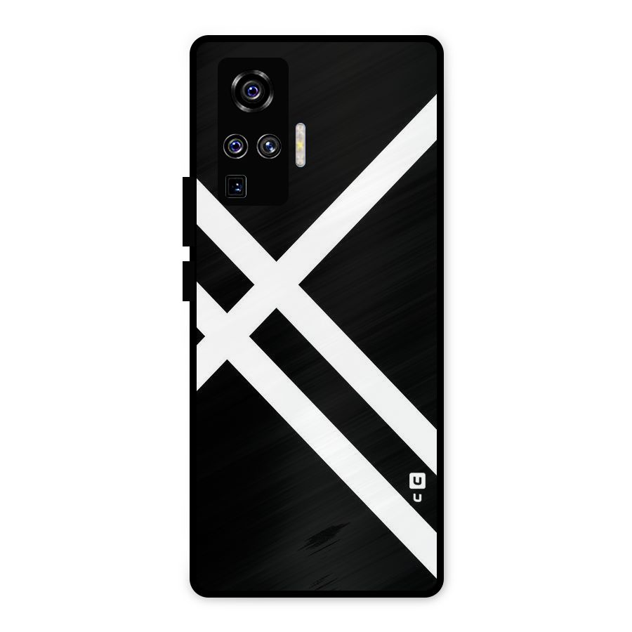 CrissCross Lines Metal Back Case for Vivo X50 Pro