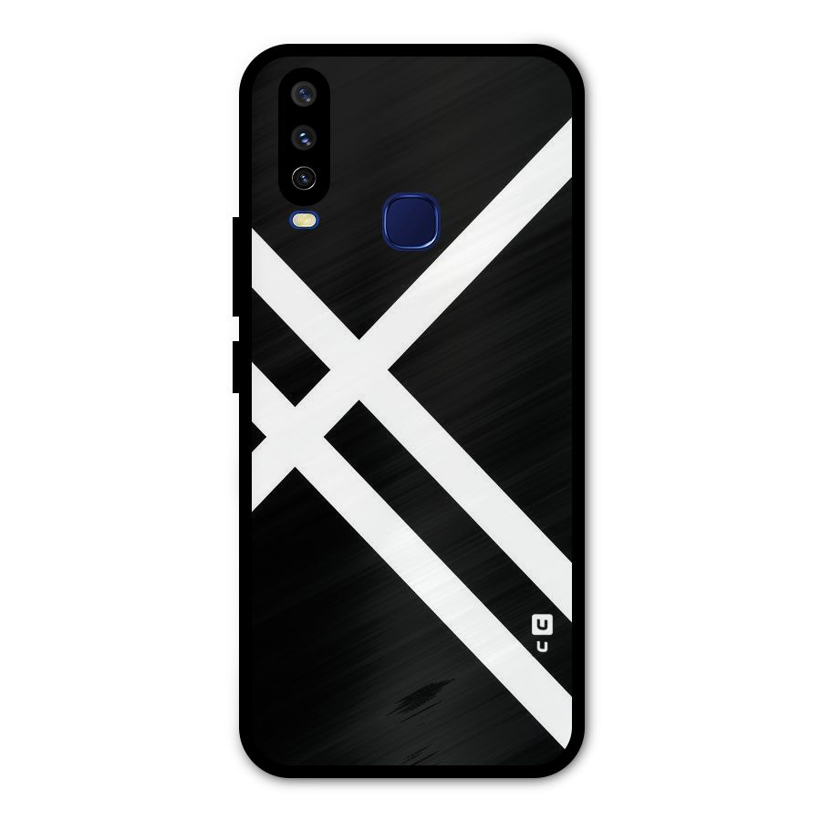 CrissCross Lines Metal Back Case for Vivo Y15