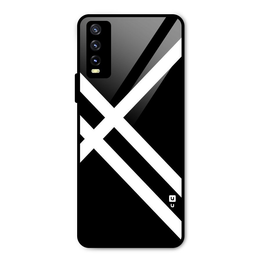 CrissCross Lines Metal Back Case for Vivo Y20