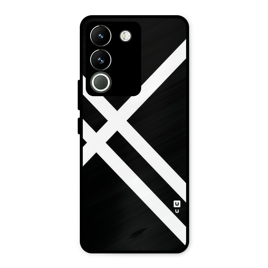 CrissCross Lines Metal Back Case for Vivo Y200