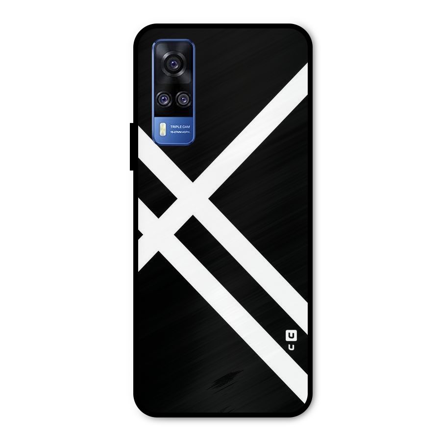 CrissCross Lines Metal Back Case for Vivo Y31
