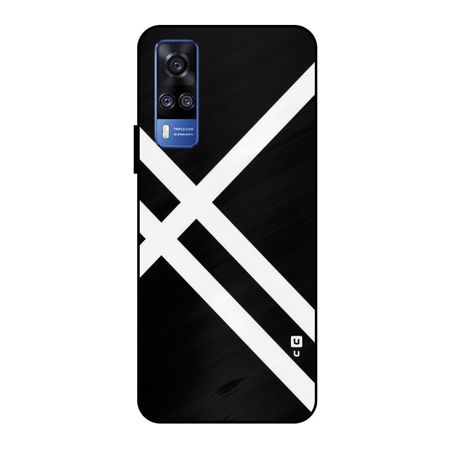 CrissCross Lines Metal Back Case for Vivo Y51