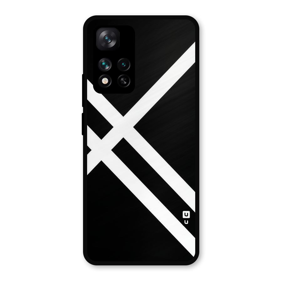 CrissCross Lines Metal Back Case for Xiaomi 11i Hypercharge 5G