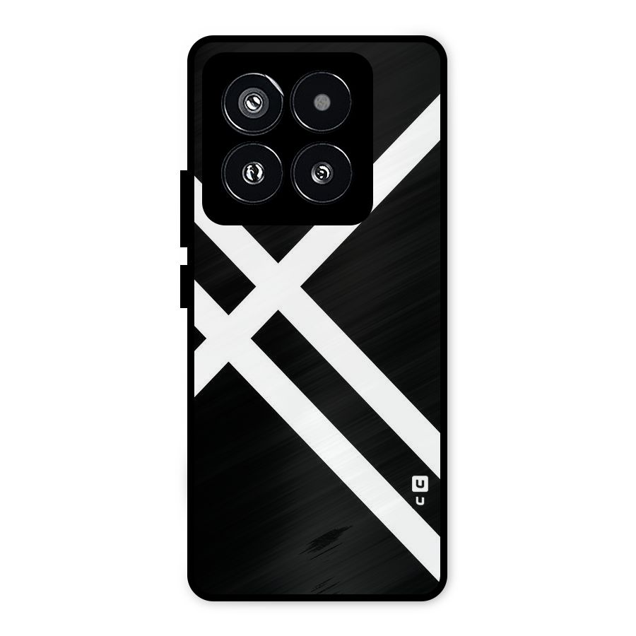 CrissCross Lines Metal Back Case for Xiaomi 14 Pro