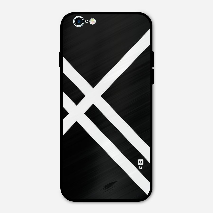 CrissCross Lines Metal Back Case for iPhone 6 6s