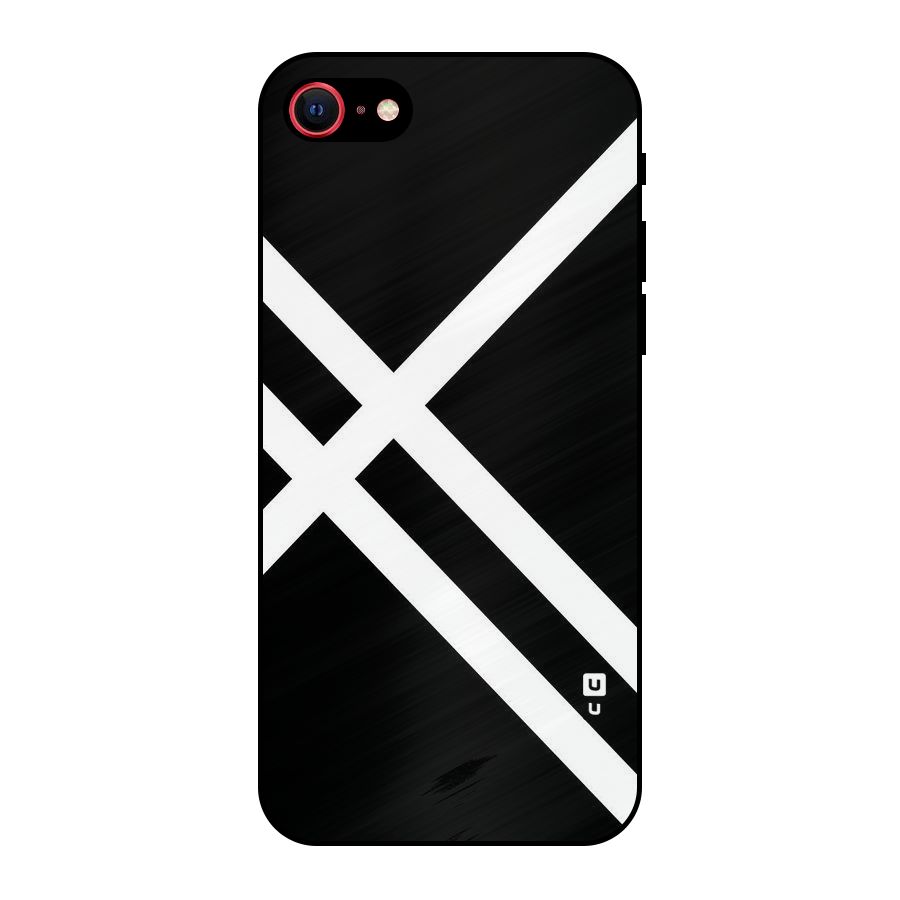 CrissCross Lines Metal Back Case for iPhone 7