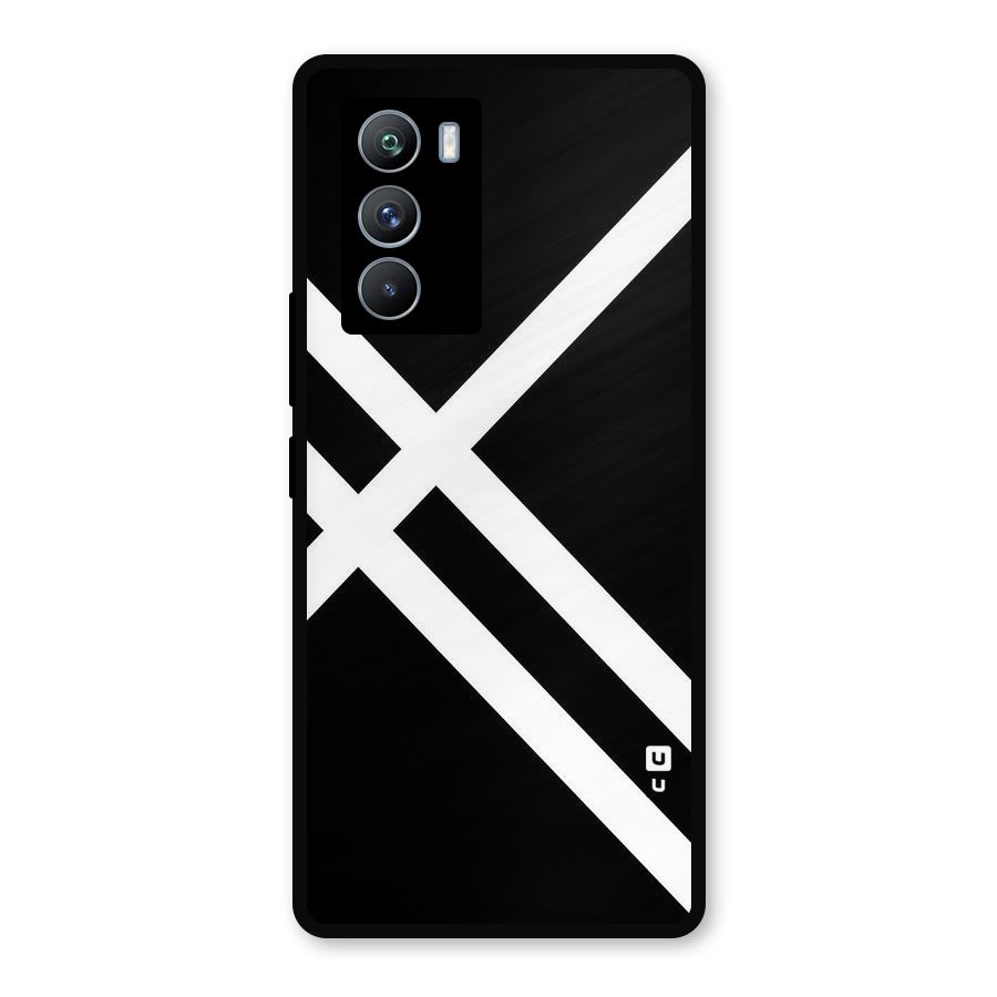 CrissCross Lines Metal Back Case for iQOO 9 SE