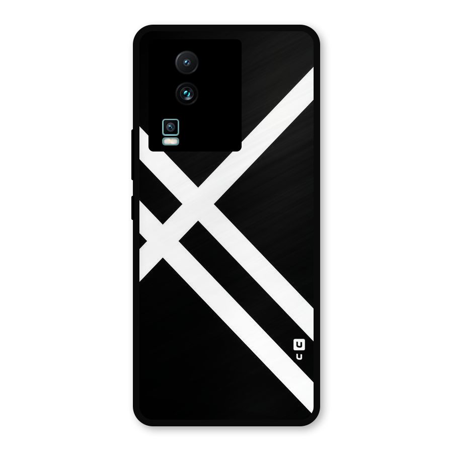 CrissCross Lines Metal Back Case for iQOO Neo 7 Pro