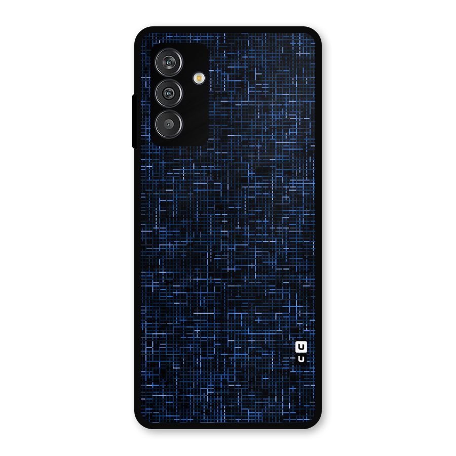 Criss Cross Blue Pattern Metal Back Case for Galaxy F13