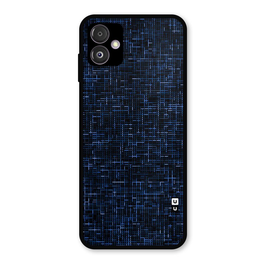 Criss Cross Blue Pattern Metal Back Case for Galaxy F14
