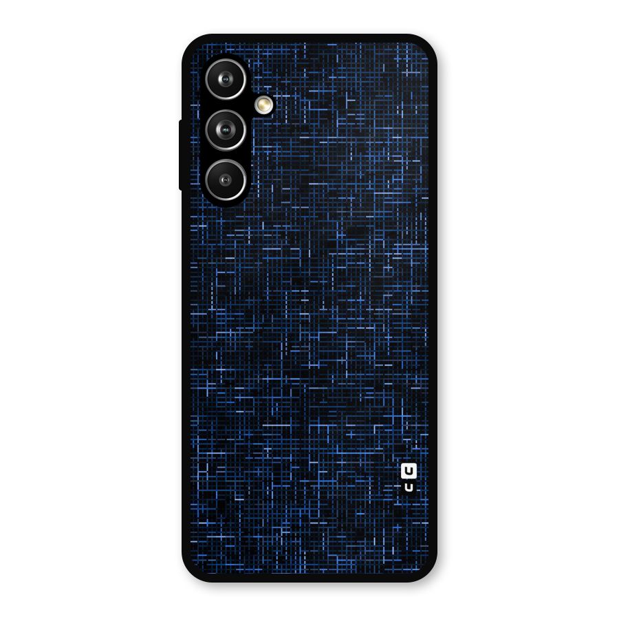 Criss Cross Blue Pattern Metal Back Case for Galaxy F54