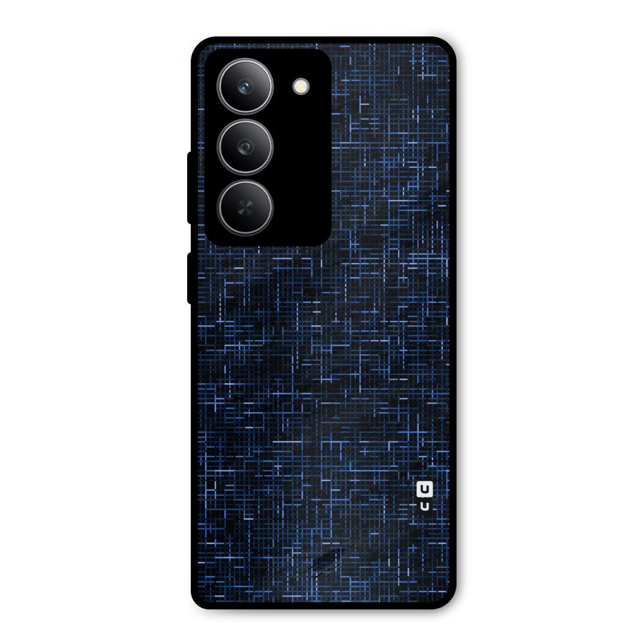 Criss Cross Blue Pattern Metal Back Case for Realme P3x