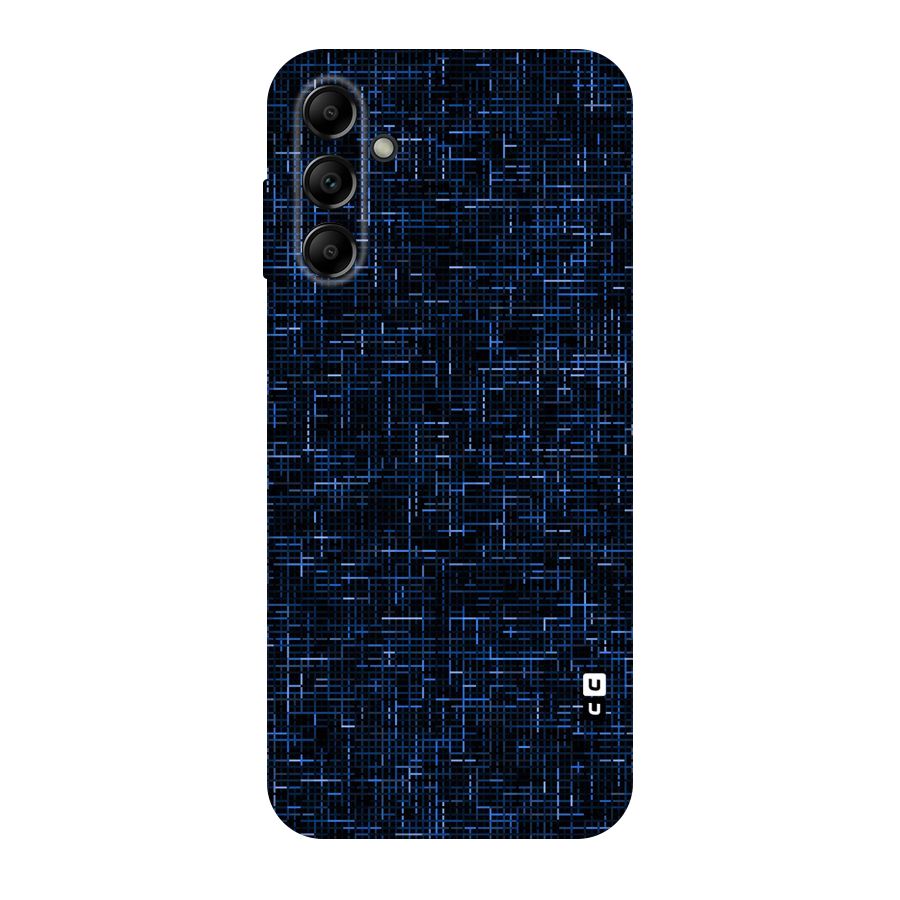 Criss Cross Blue Pattern Original Polycarbonate Back Case for Galaxy A14 5G
