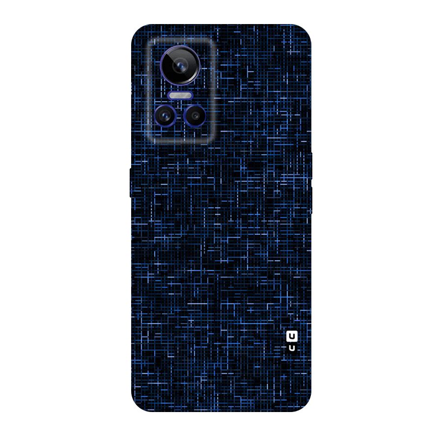 Criss Cross Blue Pattern Original Polycarbonate Back Case for Realme GT Neo 3