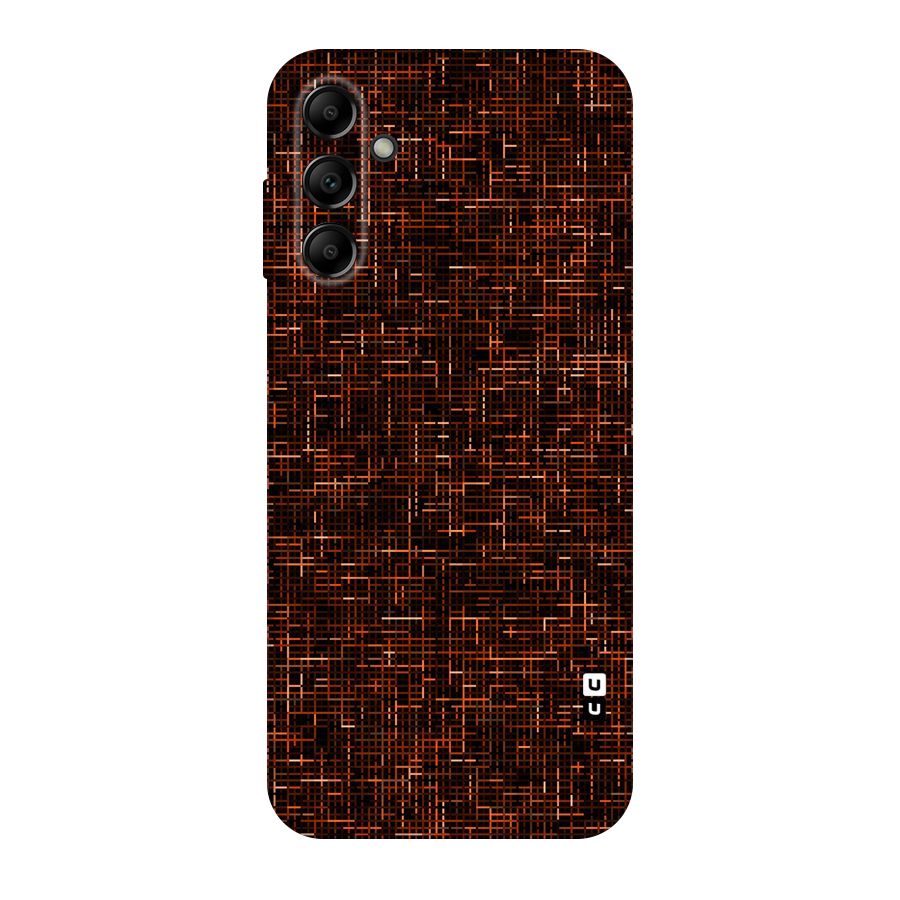 Criss Cross Brownred Pattern Original Polycarbonate Back Case for Galaxy A14 5G