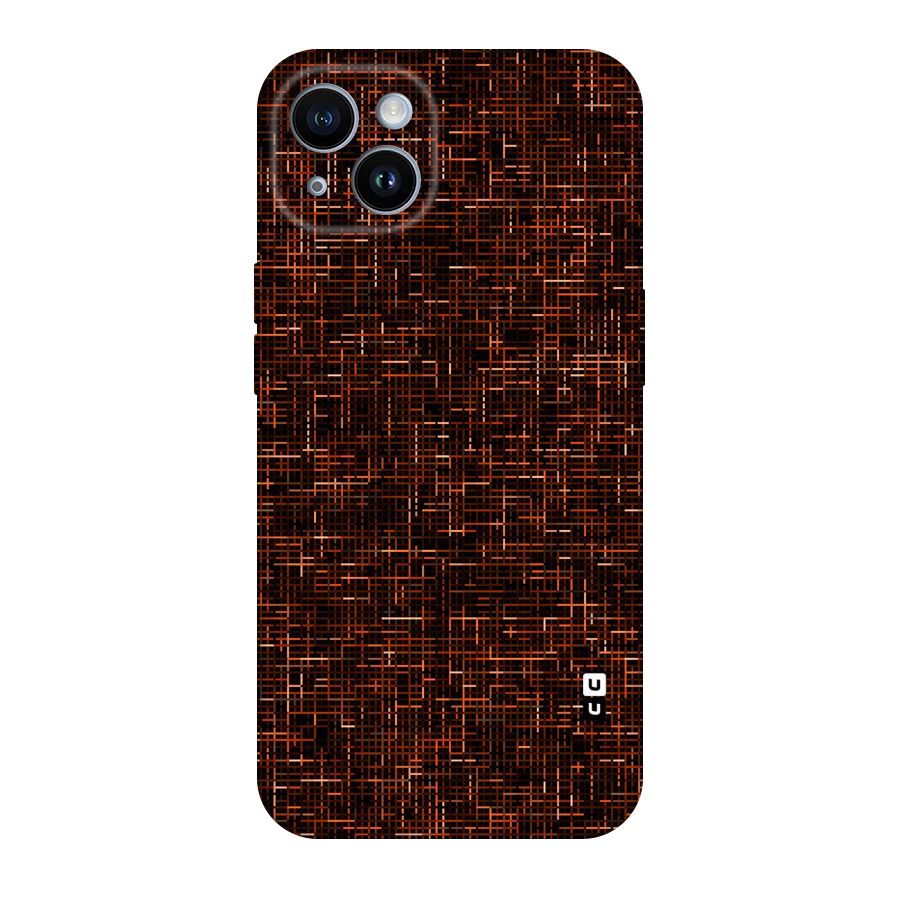 Criss Cross Brownred Pattern Original Polycarbonate Back Case for iPhone 14