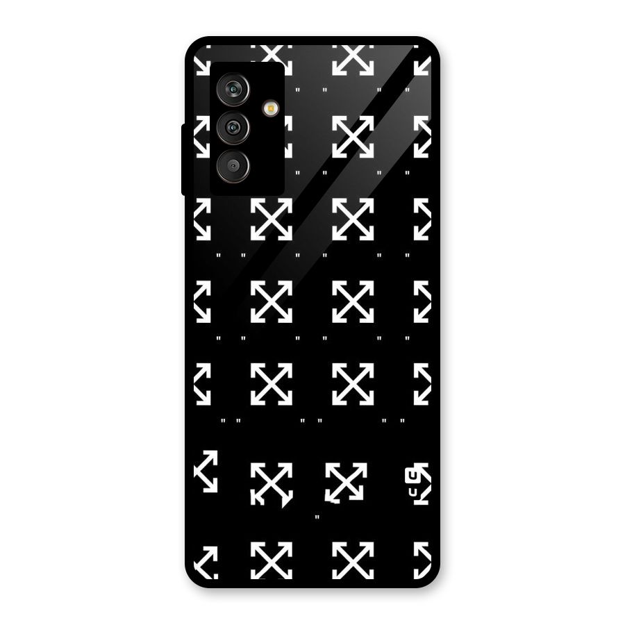Cross Arrow Black Glass Back Case for Galaxy M13