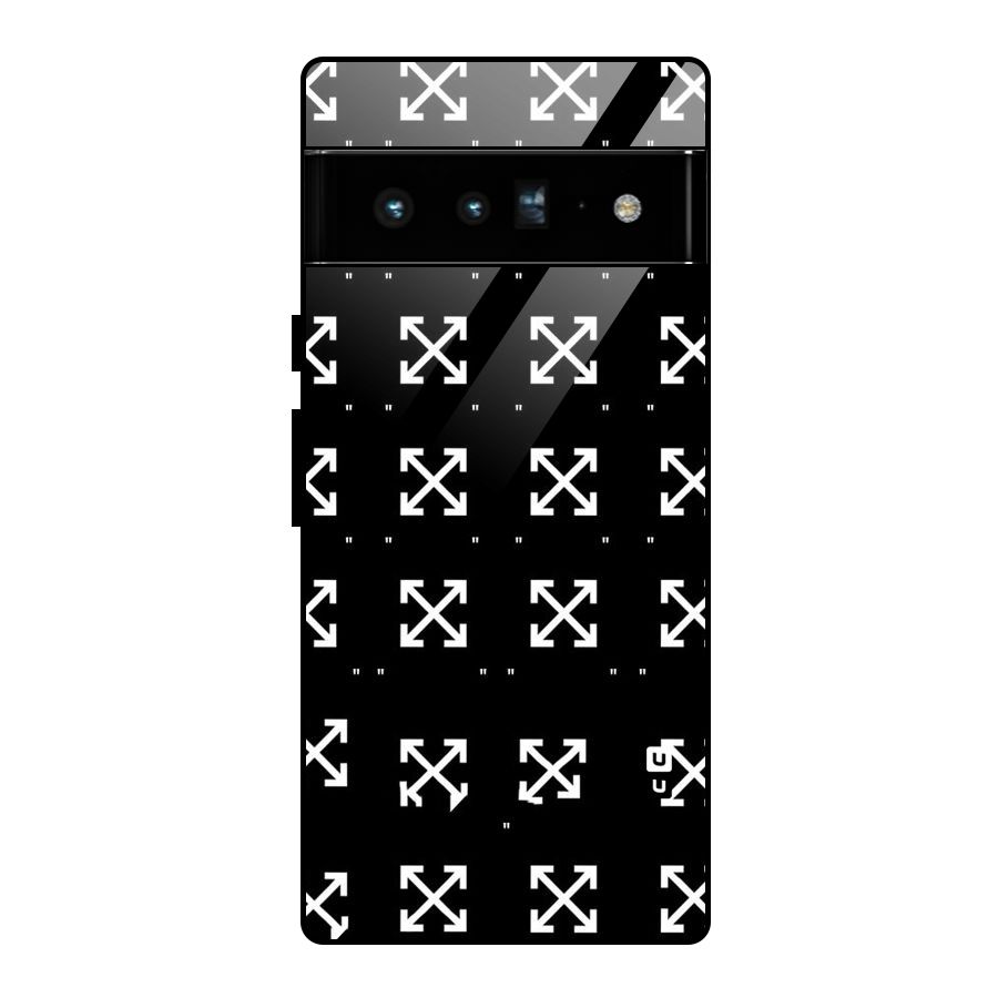 Cross Arrow Black Glass Back Case for Google Pixel 6 Pro