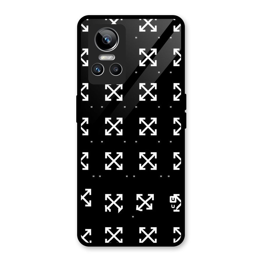 Cross Arrow Black Glass Back Case for Realme GT Neo 3