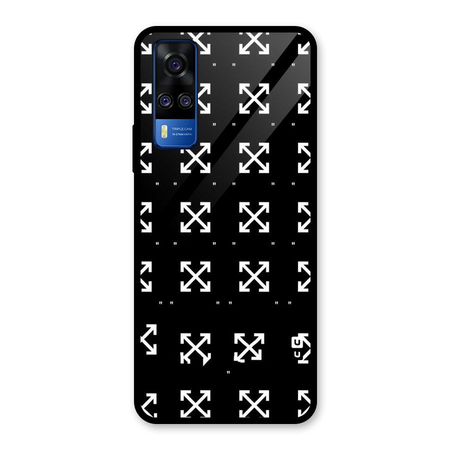 Cross Arrow Black Glass Back Case for Vivo Y31