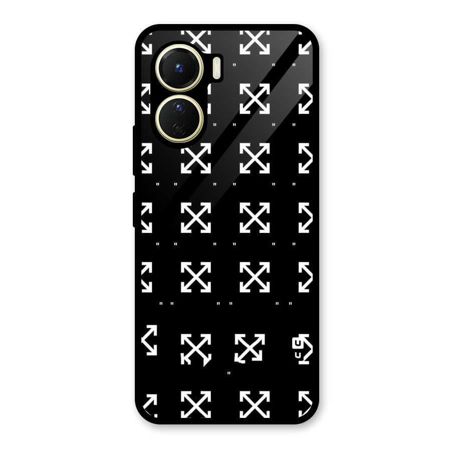 Cross Arrow Black Glass Back Case for Vivo Y56