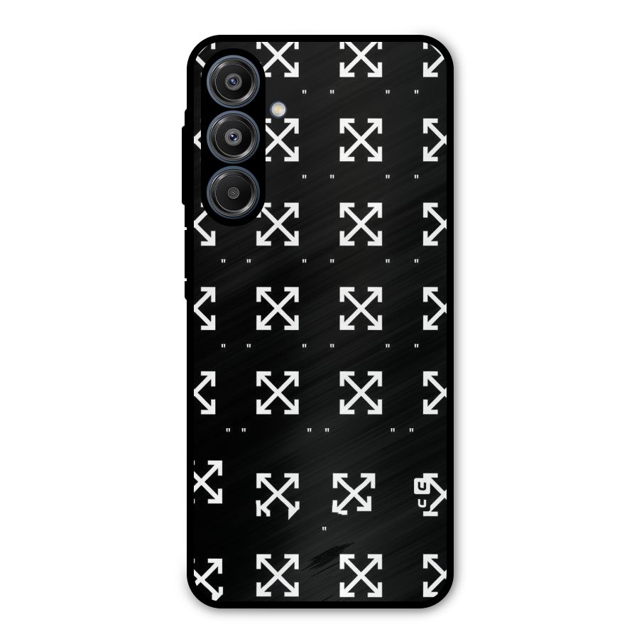 Cross Arrow Black Metal Back Case for Galaxy A16 5G