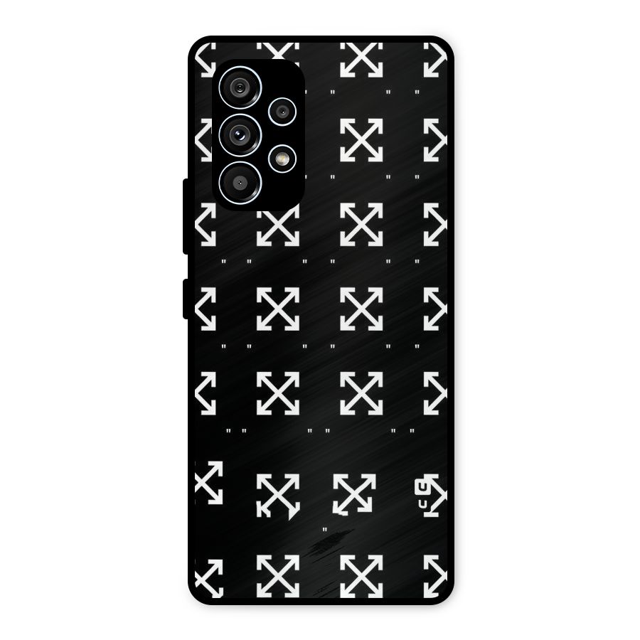 Cross Arrow Black Metal Back Case for Galaxy A53 5G