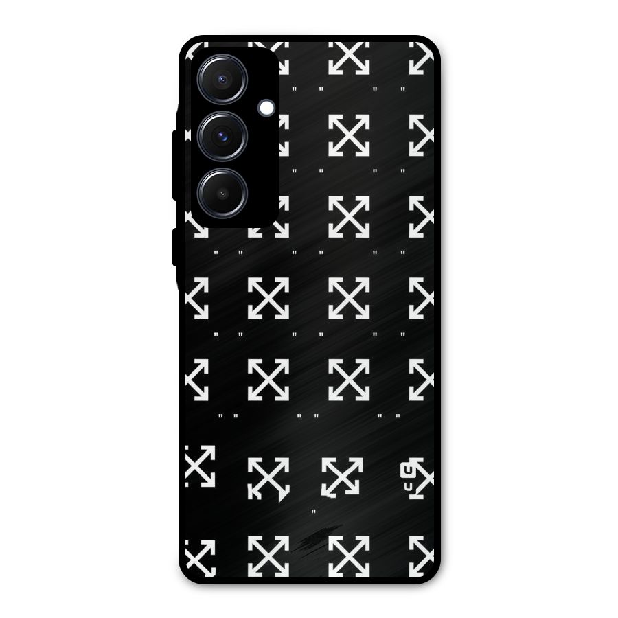 Cross Arrow Black Metal Back Case for Galaxy A55