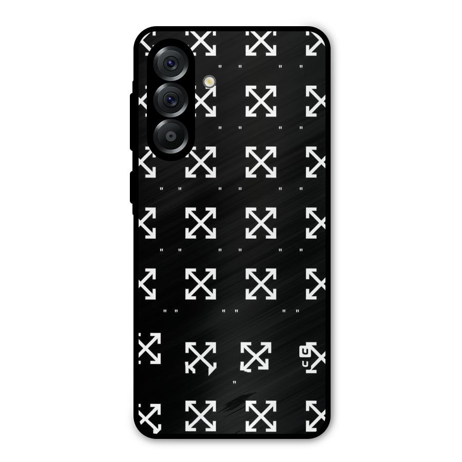 Cross Arrow Black Metal Back Case for Galaxy A56