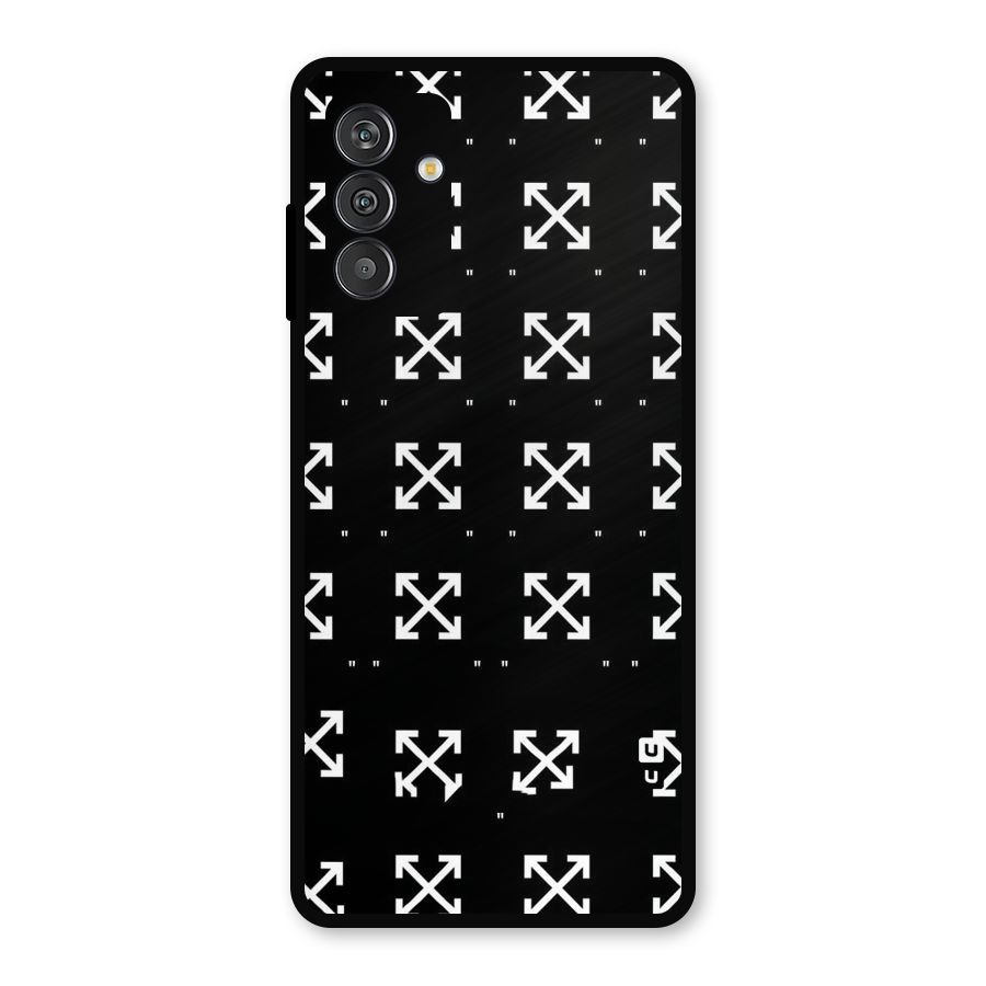 Cross Arrow Black Metal Back Case for Galaxy F13