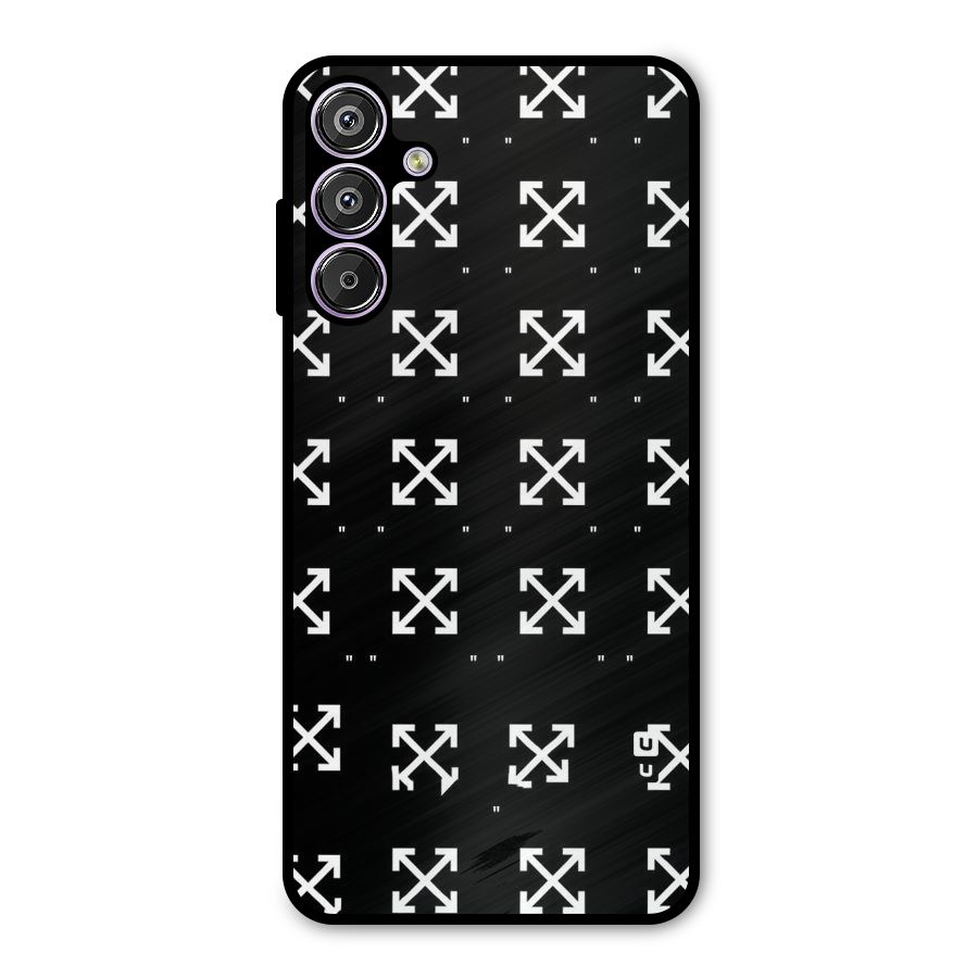 Cross Arrow Black Metal Back Case for Galaxy F15