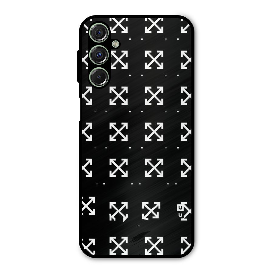 Cross Arrow Black Metal Back Case for Galaxy F34