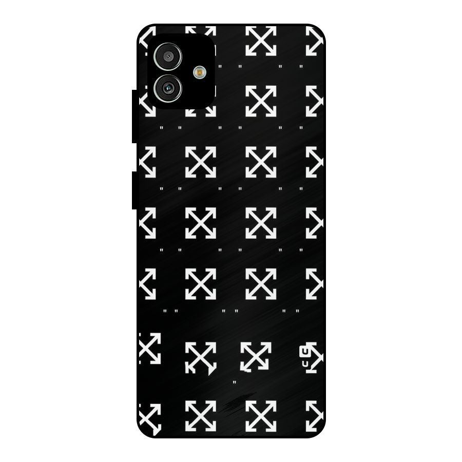 Cross Arrow Black Metal Back Case for Galaxy M13 5G