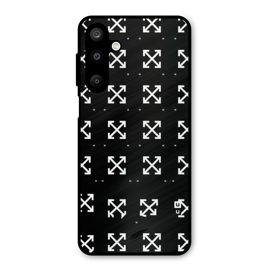 Cross Arrow Black Metal Back Case for Galaxy M16