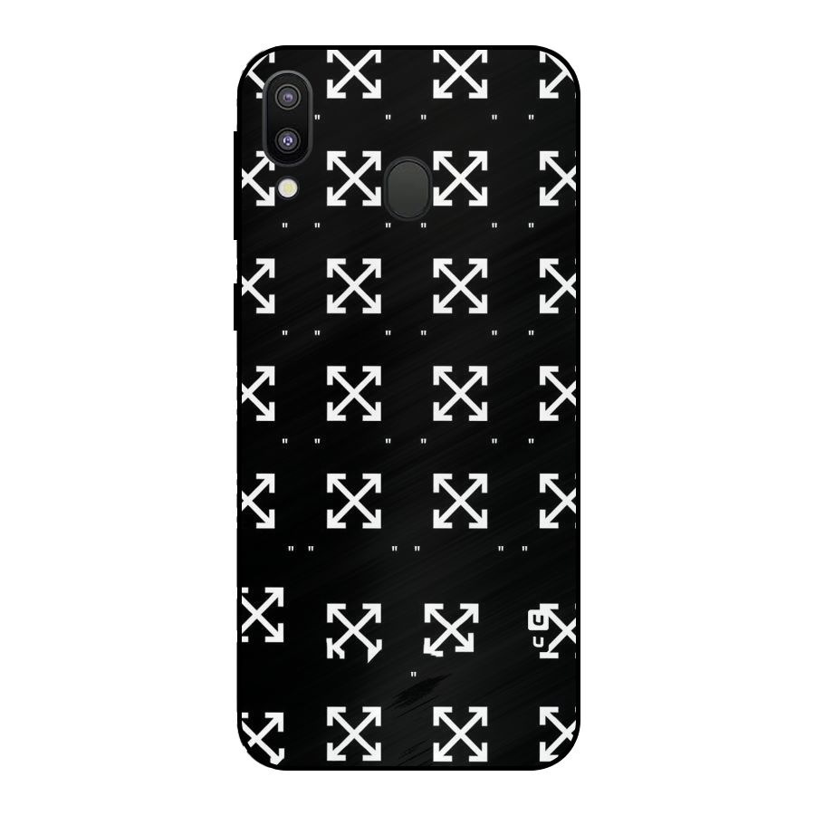 Cross Arrow Black Metal Back Case for Galaxy M20