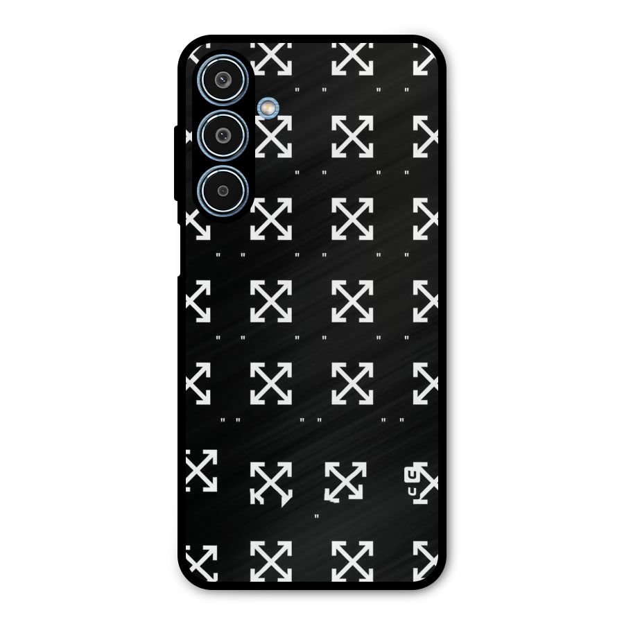 Cross Arrow Black Metal Back Case for Galaxy M35