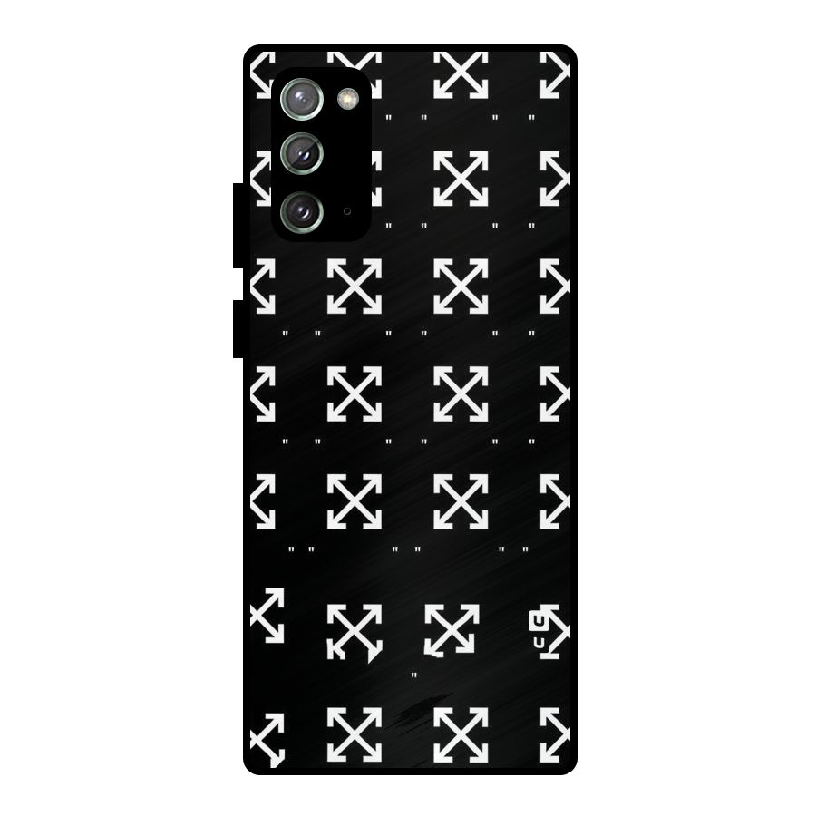 Cross Arrow Black Metal Back Case for Galaxy Note 20