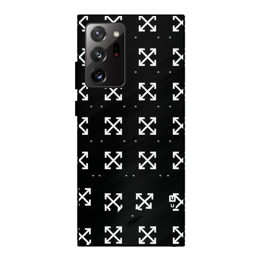 Cross Arrow Black Metal Back Case for Galaxy Note 20 Ultra