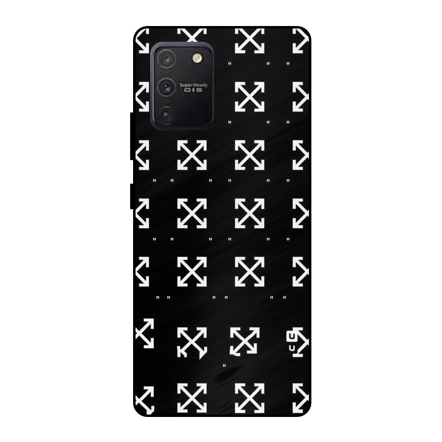 Cross Arrow Black Metal Back Case for Galaxy S10 Lite