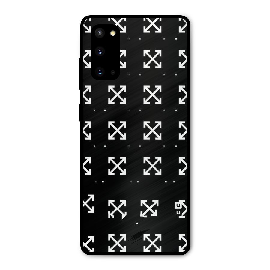 Cross Arrow Black Metal Back Case for Galaxy S20