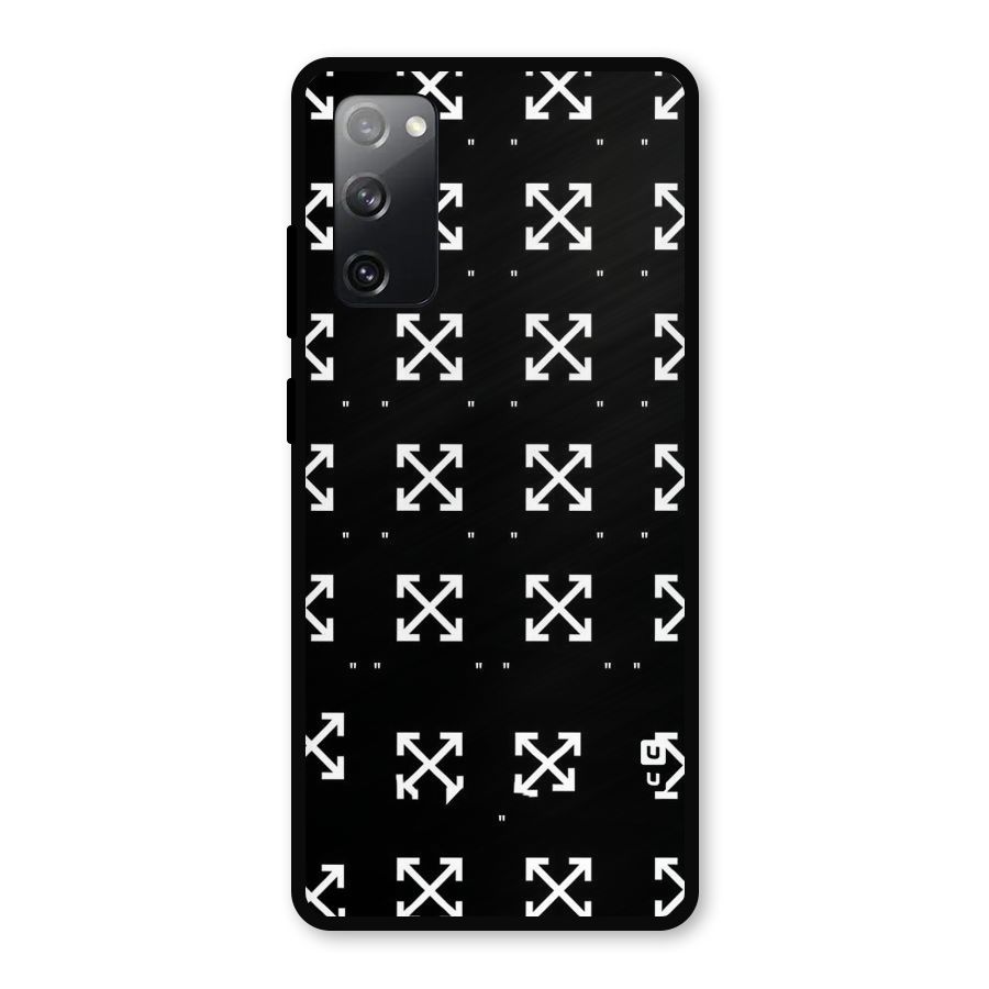 Cross Arrow Black Metal Back Case for Galaxy S20 FE