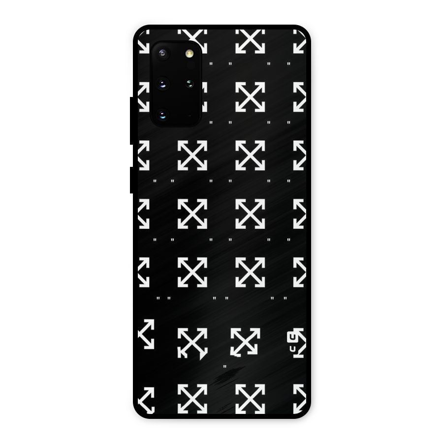 Cross Arrow Black Metal Back Case for Galaxy S20 Plus