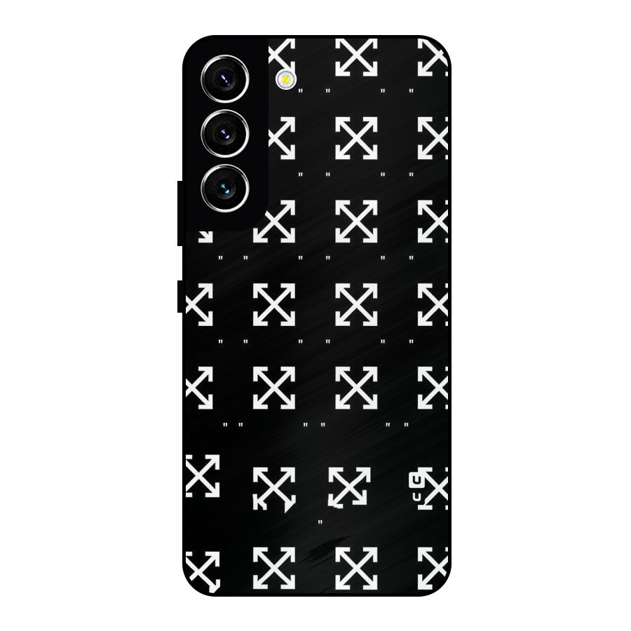 Cross Arrow Black Metal Back Case for Galaxy S22 5G
