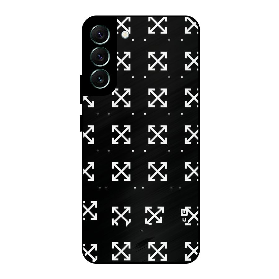 Cross Arrow Black Metal Back Case for Galaxy S22 Plus 5G