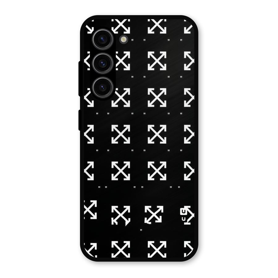 Cross Arrow Black Metal Back Case for Galaxy S23