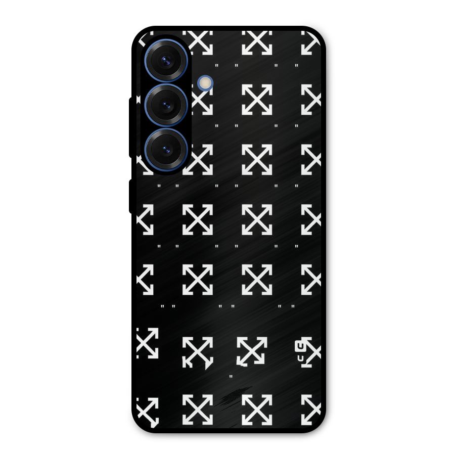 Cross Arrow Black Metal Back Case for Galaxy S25