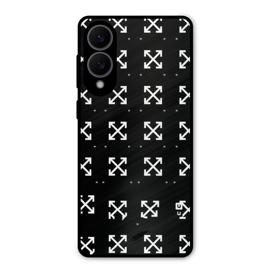 Cross Arrow Black Metal Back Case for Galaxy S25 Edge