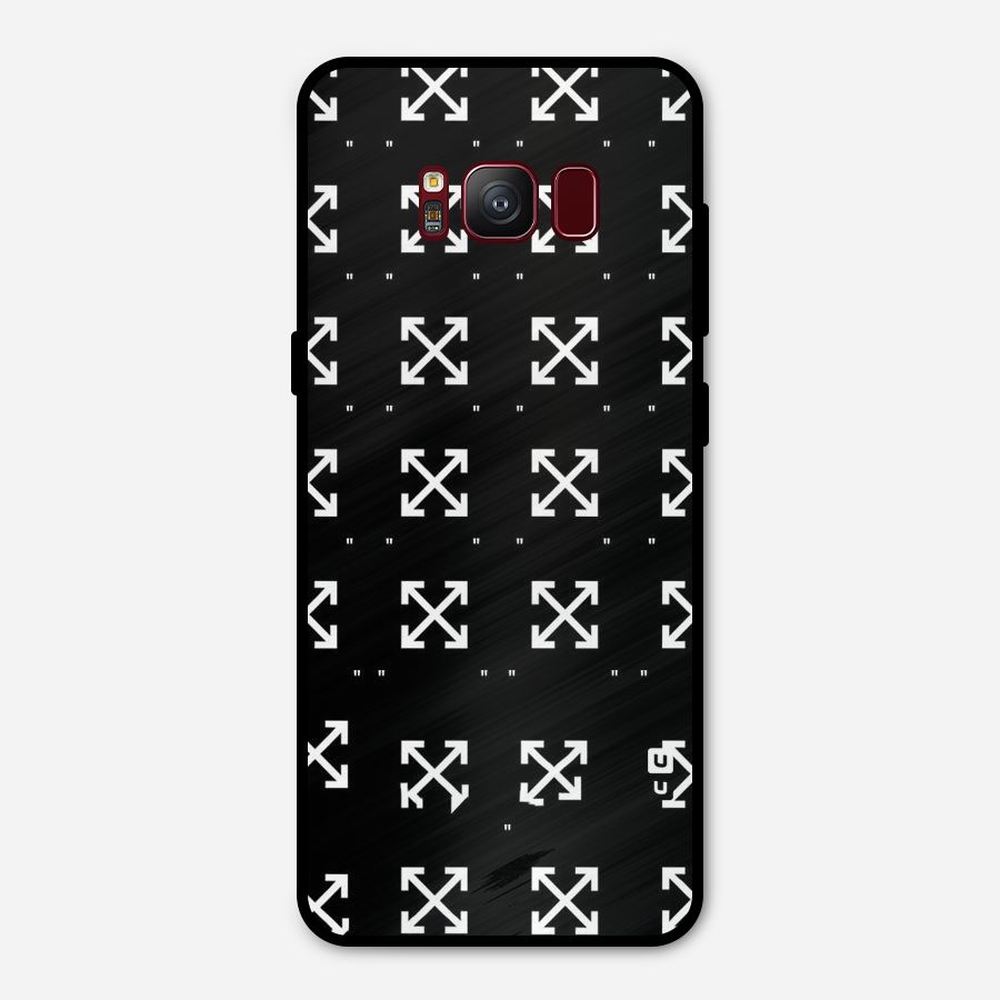 Cross Arrow Black Metal Back Case for Galaxy S8